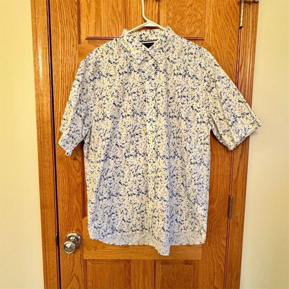 Tommy Hilfiger Men's XXL Floral Short-Sleeve Button Up Shirt Multicolor